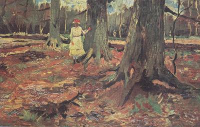 Vincent Van Gogh Girl in White in the Woods (nn04) china oil painting image